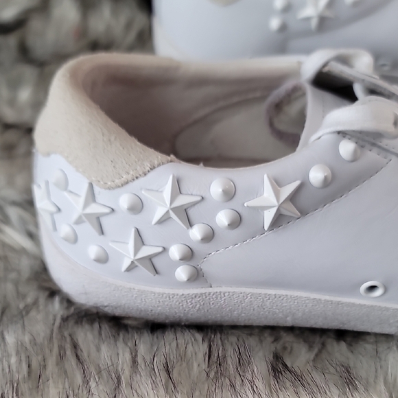 Ash Studded Star White Leather Low-Top Sneakers - Picture 4 of 16